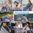 thumbnail image 5 of Purple Lavender Cooling Blanket,Lightweight Breathable Summer Throw Blanket with Double Sided Cold Effect,Butterfly Flower Abstract Brush Artwork Picnic Blankets Bed Sheet for Hot Sleepers 50"x60", 5 of 8