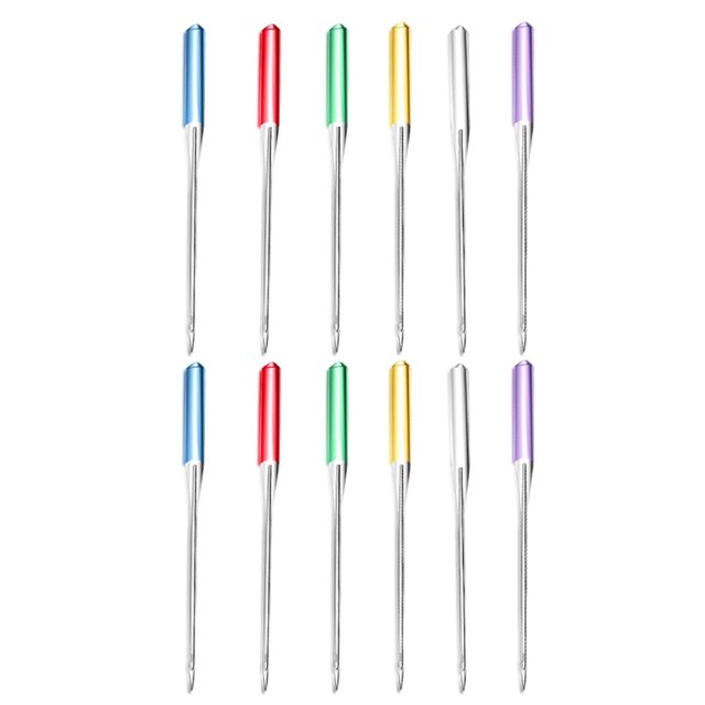 CIMAXIC sewing needle 12pcs Household Sewing Machine Needles Universal Regular Point Multifunction Sewing Accessories (4 Sizes, Random Color),2.76"X0.59"X0.59"