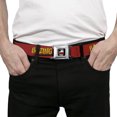 thumbnail image 3 of The Big Bang Theory Belt, Seatbelt Buckle Belt, Bazinga Red Gold Black, 30 to 44 Inches, 3 of 9