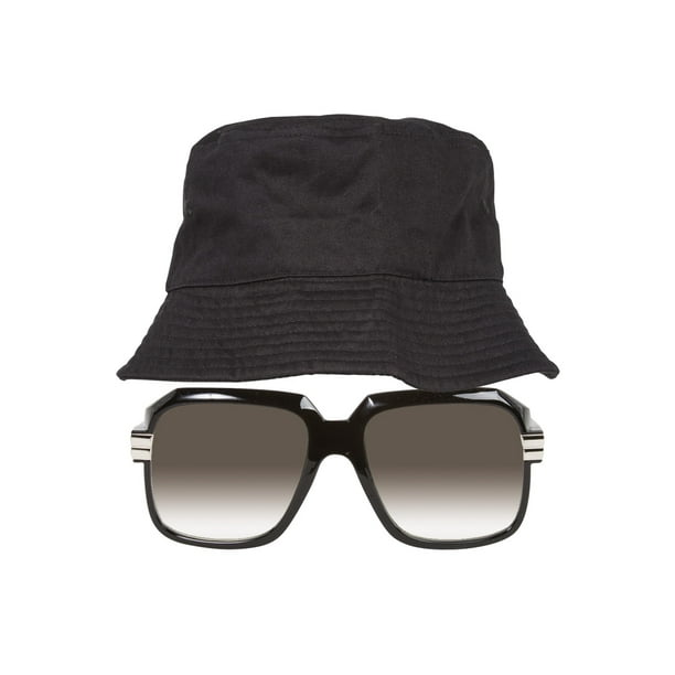80s/90s HipHop Costume Kit (Bucket Hat + Old School Squared Glasses