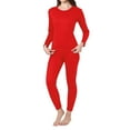 thumbnail image 4 of Gyexs Thermal Underwear for Women - Long Johns for Women Thermal Pants, Base Layer Sweaters Tops Plus Size Clothes, Red, Size XL, 4 of 4