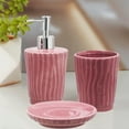 thumbnail image 3 of Fuchsia Dolomite Bathroom Accessories Set - Soap Dispenser, Soap Dish & Tumbler - N/A, 3 of 5