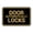 Black Gold, variant on Signs ByLITA Classic Framed Door Automatically Locks Sign (Brushed Silver) - Small