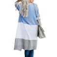 thumbnail image 2 of Womens Colorblock Long Sleeve Knit Lightweight Cardigan Sweaters, 2 of 2