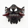 thumbnail image 2 of Máscara Japonesa de Media Cara, Máscara de para Halloween, Máscara de Samurái de Juguete, Accesorios para Fiestas de Mascaradas., 2 of 5