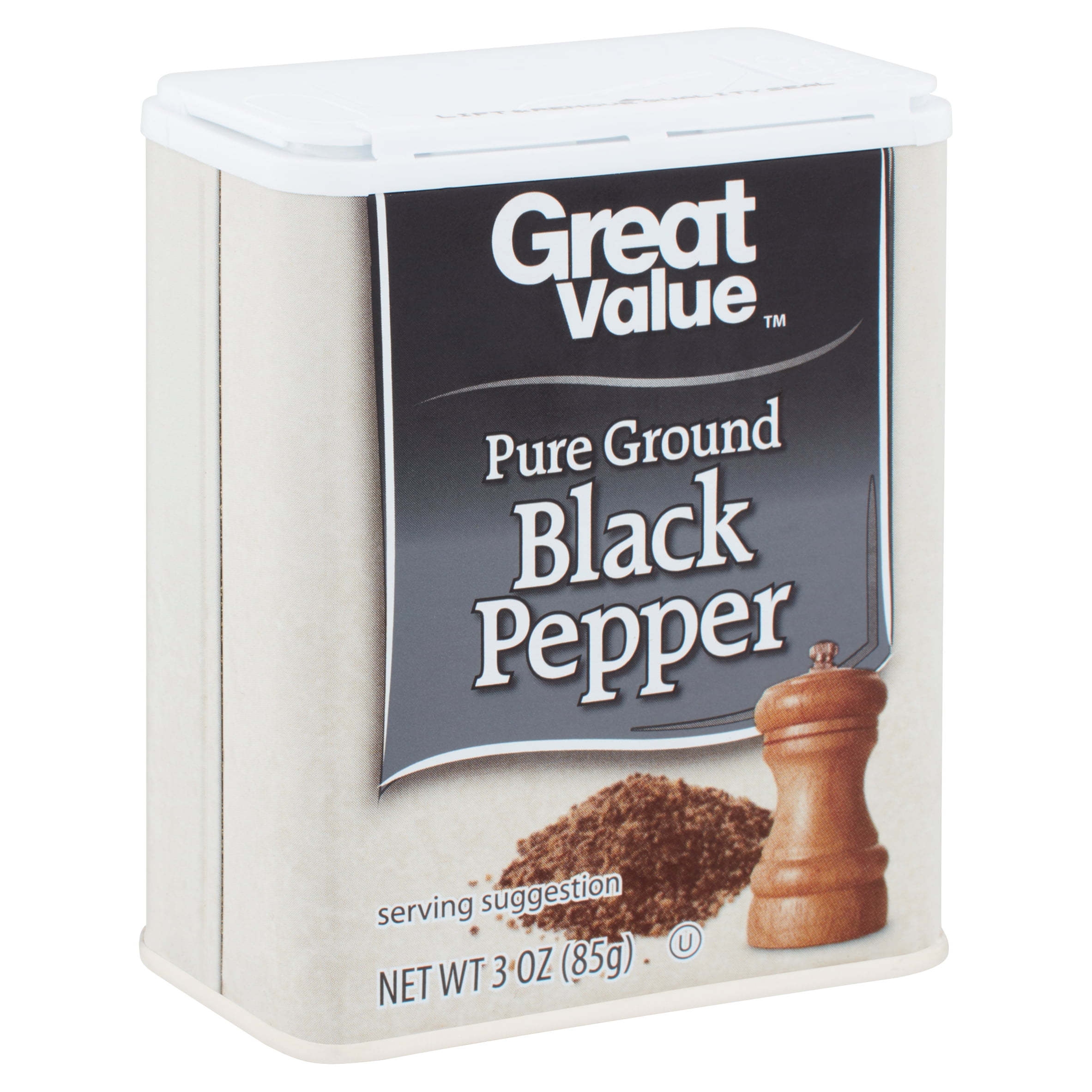 Great Value Pure Ground Black Pepper, 3 oz