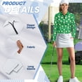 thumbnail image 5 of Garronmavis Daisy Floral Print Zip Golf Shirt for Women Size S Collar Long Sleeve Tennis Shirt for Women Workout Tops Casual Work, 5 of 7