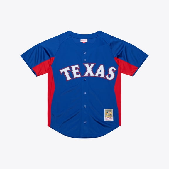 Men's Mitchell & Ness Adrian Beltre Royal Texas Rangers Cooperstown Mesh Batting Practice Button-Up Jersey