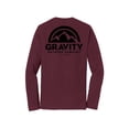 thumbnail image 2 of Gravity Outdoor Co. Chemise à Manches Longues - Bordeaux - Logo Noir - P, 2 of 2