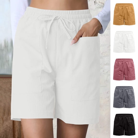 Blmnix Womens Shorts Casual Jean Board Gray High Waisted Ripped with Pockets Shorts Women,XL