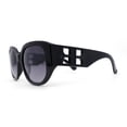 thumbnail image 3 of Womens Oversized Thick Temple Large Y2K Designer Sunglasses Black - Smoke, 3 of 4