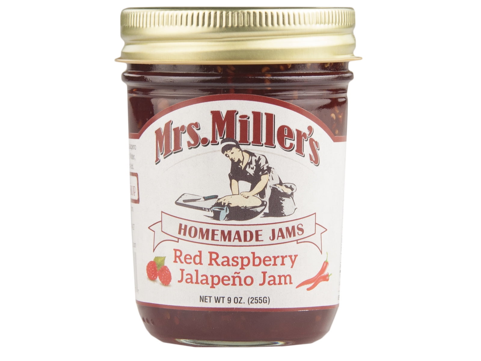 Mrs. Miller's Red Raspberry Jalapeno Jam 9 oz. (3 Jars)