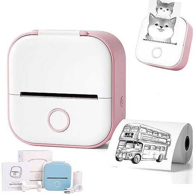 EIGTHTAIL Print Pod Print Pods Mini Printer Pocket Mini Printer Mini Pocket Sticker Printer Inkless Sticker Printer for DIY Scrapbook Fast Printing Portable Mini Thermal Printer (Full