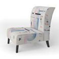 thumbnail image 3 of Designart "Pink Suprematism Ethereal composition" Chaise d'Appoint Abstraite Rose - Fauteuil Moderne pour Chambre, 3 of 7