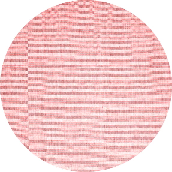 Ahgly Company Indoor Round Abstract Red Contemporary Area Rugs, 5' Round