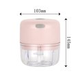 thumbnail image 5 of Mini picadora de ajo eléctrica inalámbrica, picadora de carne, picadora de alimentos, carga USB, color rosa, 100 ml, 5 of 5