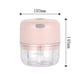 thumbnail image 5 of Mini picadora de ajo eléctrica inalámbrica, picadora de carne, picadora de alimentos, carga USB, color rosa, 100 ml, 5 of 5