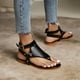 thumbnail image 5 of Sandalias planas para mujer Zapatos romanos con estampado de piel de serpiente en espiga Playa para mujer Wmkox8yii shjk6709, 5 of 8
