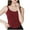 #14 Wine, variant on XUNKUSGA Women Tank Tops with Built In Bra Square Neck Ribbed Basic Cami Shirts Bodycon High-Low Hem Camisole Tops Work Out Summer Outfits S-XL