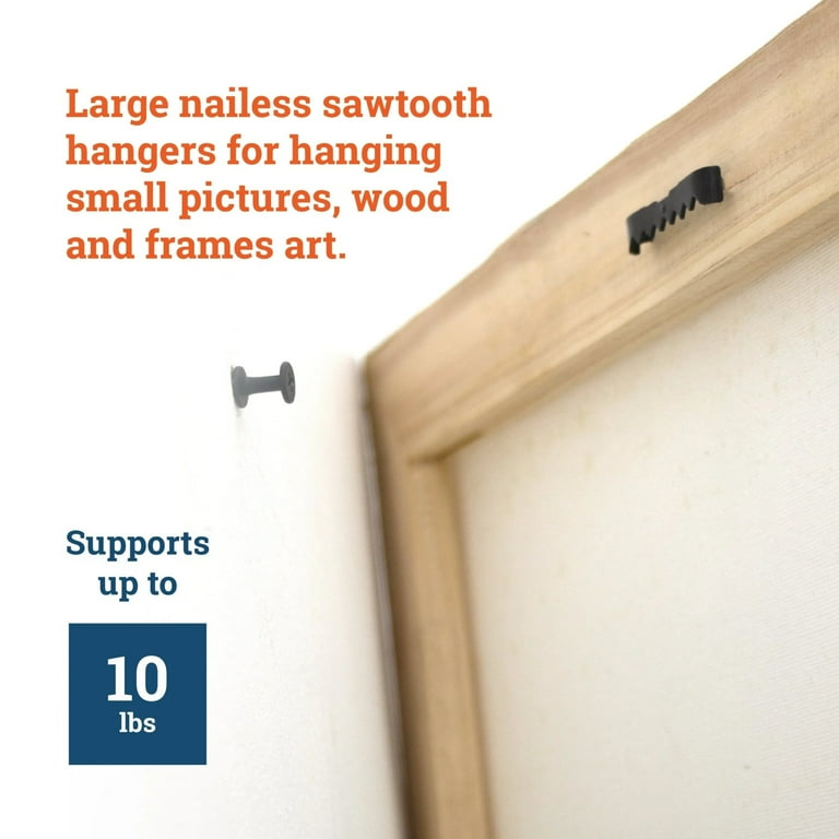 Picture Hang Solutions No-Nail Sawtooth Picture Hanger for Frames