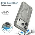 thumbnail image 4 of Magnetic Case for iPhone 17 Pro 6.3" Compatible with MagSafe, Invisible Kickstand, Rugged Shockproof Phone Cover,Grey,For iPhone 17 Pro, 4 of 7