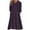 Purple, variant on qelini Nightgowns for Women Fleece Long Sleeve Solid Crewneck Dress Oversized Warm Loungewear with Pockets