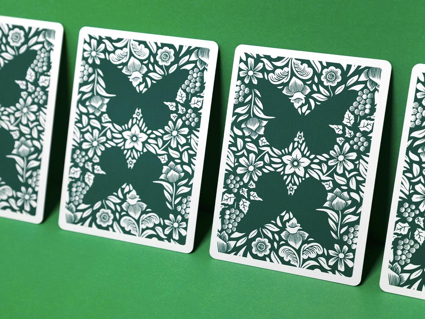 Butterfly Playing Cards Workers (Green Kickstarter Exclusive) Playing Cards