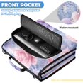 thumbnail image 6 of Zipper Binder with Shoulder Strap 2 inch 3 Ring Waterproof File Folder Organizer Bag 500 Sheet Watercolor Pink and Purple Roses, 6 of 8
