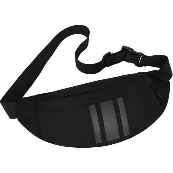 Bumbags and Fanny Packs Waterproof for Men Women Waist Packs Bag for Running Dog Walking Hiking Travelling (Black)