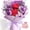 Purple, Hot Pink, variant on Hand-woven Preserved Bouquets Home Decorations, Crochet Flowers Bouquets with Pink Lilies, Sunflowers, Carnations, Roses, Valentine's Birthday Mother's Days Gifts