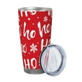thumbnail image 2 of KLL Hohoho Print 40oz Stainless Steel Insulated Car Cup with Spillproof Lid - Keep Your Drink Hot or Cold on the Go-Straw Three-piece Set, 2 of 8