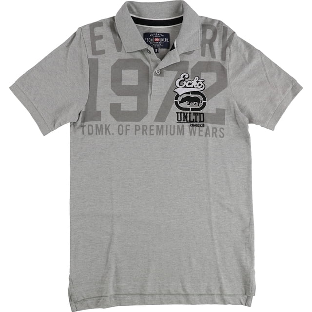 Ecko Unltd. Polo de rugby 1972 Premium Wears para hombre, gris, XXL