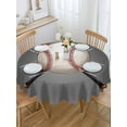 thumbnail image 5 of Baseball Round Tablecloth 54 inches Sports Gray Background Cartoon Waterproof Oil-Proof Table Cloth Round Table Cover for Holiday Party Picnic Dinner Decor Indoor and Outdoor Use, 5 of 9