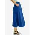 thumbnail image 3 of Jessica London Women's Plus Size Soft Ease Midi Skirt, 3 of 5