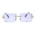 thumbnail image 1 of 90s Classic OG Rapper Rimless Pop Color Lens Sunglasses Gold Purple, 1 of 4