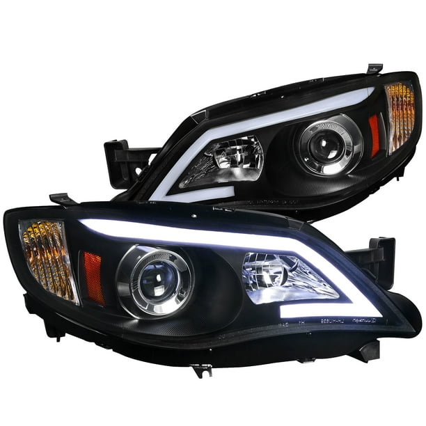 SpecD Tuning Led Projector Headlights Black WRX for 20082011 Subaru