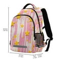 thumbnail image 2 of FORMRS Unisex Backpack Elementary School Travel Bookbag with Reflective Stripes, Flat Yellow Stars, 2 of 7