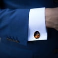 thumbnail image 3 of Sunflower Elegant Cufflink Set for Formal Attire, Made of Stainless Steel, Ideal for Weddings and Business Meetings, Includes Cufflinks and Shirt Clip, 3 of 6