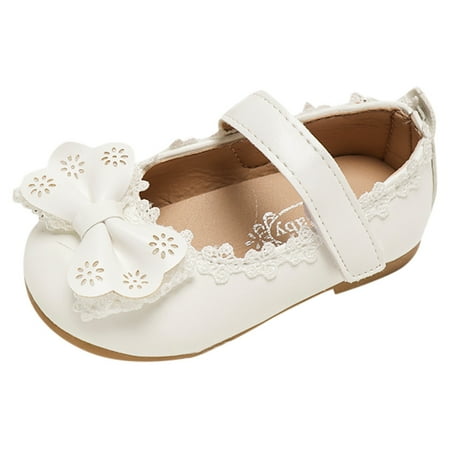

Girl Shoes Toddler Kids Baby Girls Bowknot Single Princess Shoes Sandals Kids Sneakers White 24