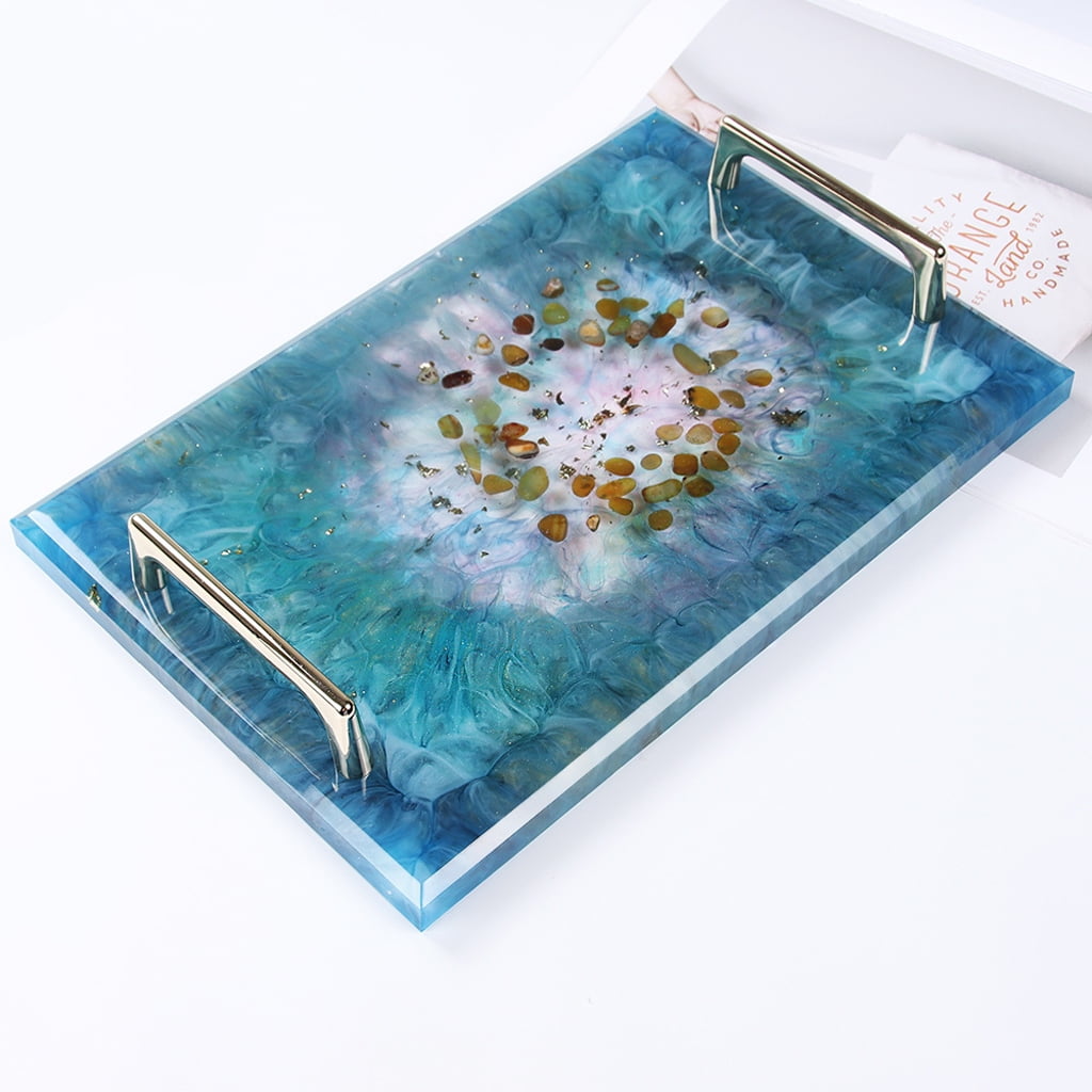 WINDLAND Agate Tray Mold DIY Resin Epoxy Casting Craft Birthday Gifts Rectangular