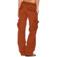 thumbnail image 3 of Wdfiry Women's Active Cargo Pants Mid Rise Casual Multi-Pockets Wide Leg Pants Loose Workout Trousers Streetwear, 3 of 6