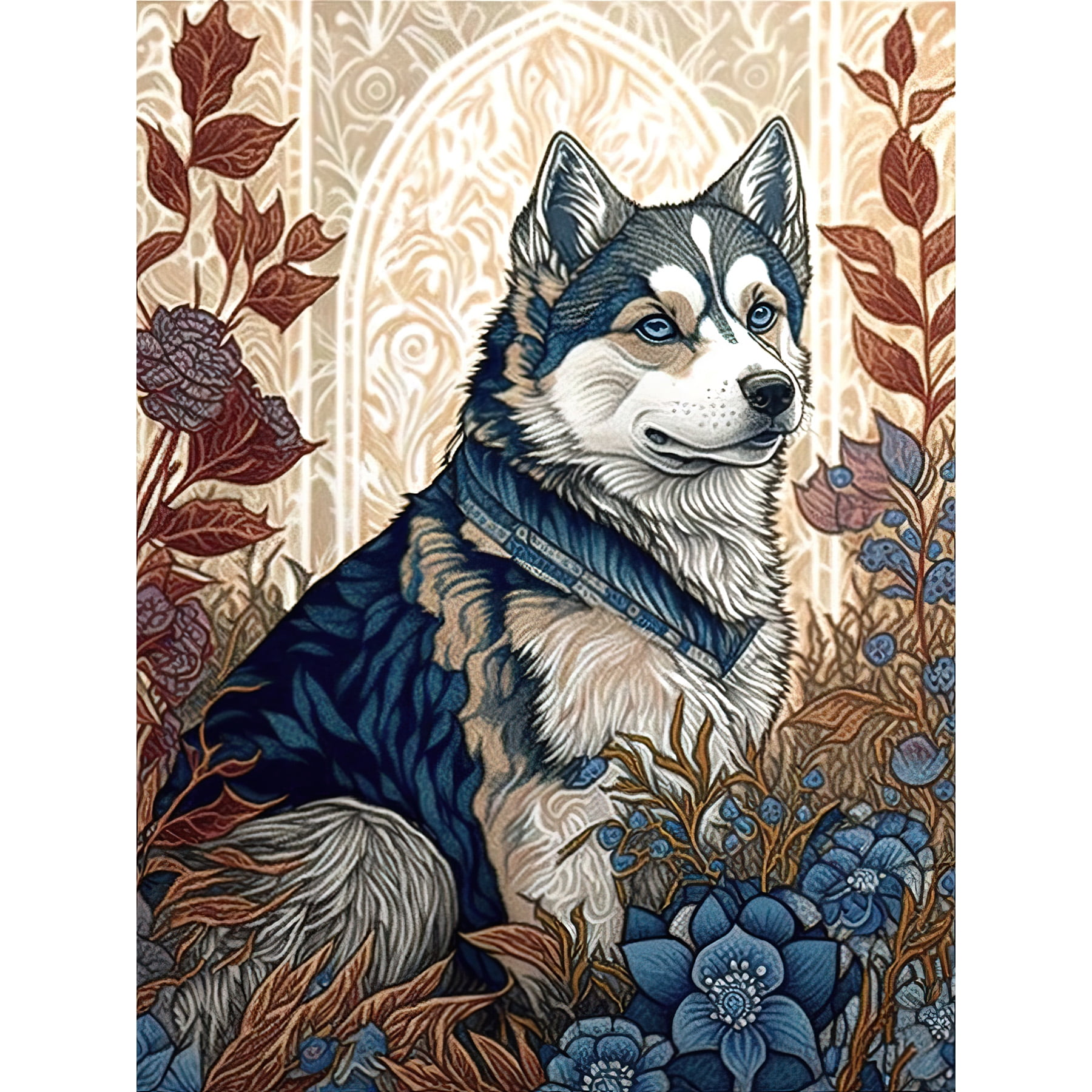 Siberian husky top wall art