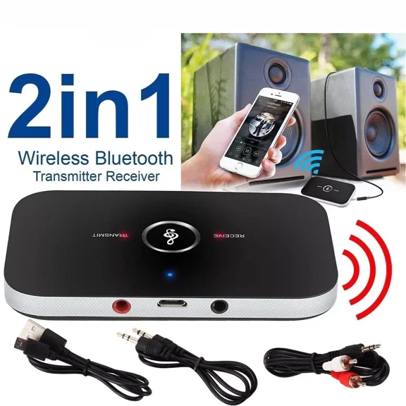 Bluetooth Transmitter & Receiver Wireless Adapter For Speakers Tv Pc Headphones