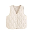 thumbnail image 4 of Gilet Sans Manches pour Femmes, Comdrip Gilet d'Hiver Léger Sans Manches en Coton pour Femmes avec Isolation en Duvet Gilet d'Hiver pour Femmes Beige 4TG, 4 of 4