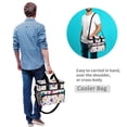 thumbnail image 4 of FORMRS Insulated Cooler Bag 24 Cans Capacity Soft Leakproof Lunch Box with Side Pockets, Retro Round, 4 of 7