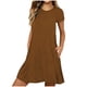 thumbnail image 1 of Vestido Largo de Manga Larga para las Mujeres Color Sólido Camisa de Noche de Ternera, Suelto Vestido de Sueño Casual para el Salón de Casa, 1 of 8