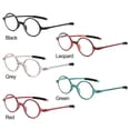 thumbnail image 5 of Women Men PC +1.0~+4.0 Round Frame Far Sight Eyewear Ultralight Presbyopic Eyeglasses Reading Glasses RED STRENGTH +2.50, 5 of 8