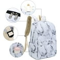 thumbnail image 3 of Bexikou Teens Girls Backpack for College Laptop Bookbag Set Travel Daypack (Marble), 3 of 8