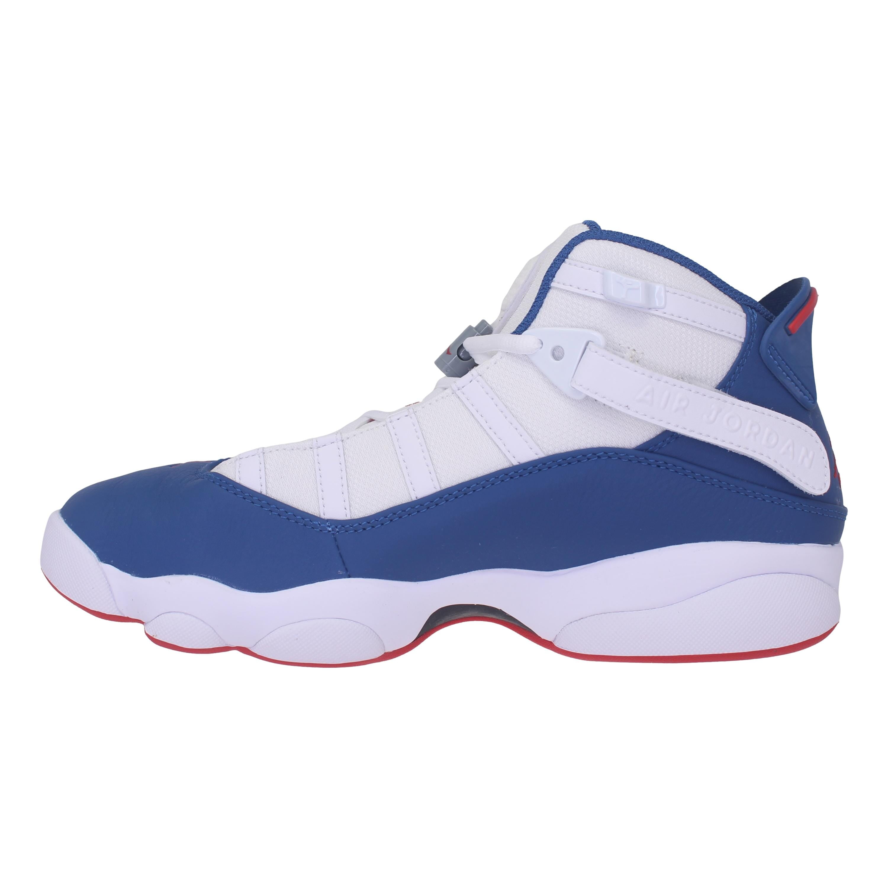 6 rings white and blue