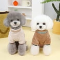 thumbnail image 3 of Pet Clothes Dog The Double Ring Buttoned Thermal Clothing Small Dog Sweater for Female Dogs with Leash Ring, 3 of 4